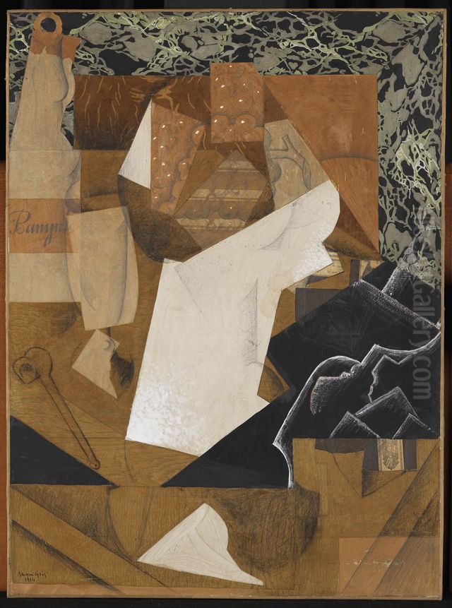 Stilleben mit Trauben Oil Painting by Juan Gris