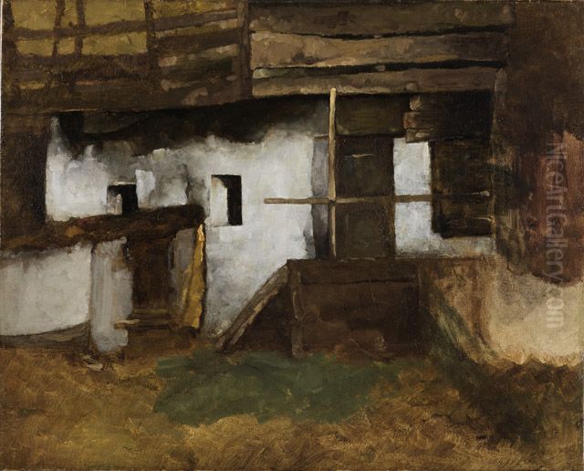 Muhle bei Prags in Tirol Oil Painting by Carl Schuch