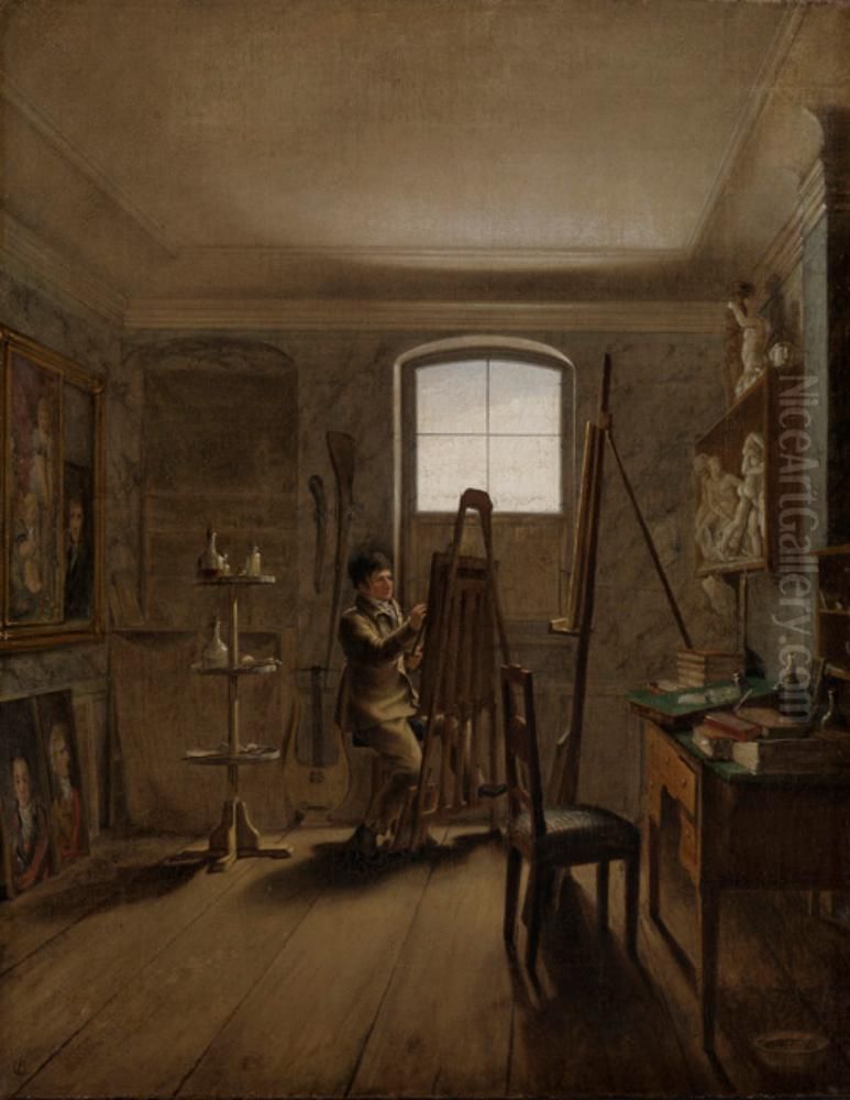 The Painter Gerhard von Kugelgen in his Studio Oil Painting by Georg Friedrich Kersting