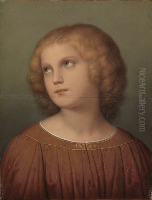 Kopf eines Kindes Oil Painting by Marie Ellenrieder