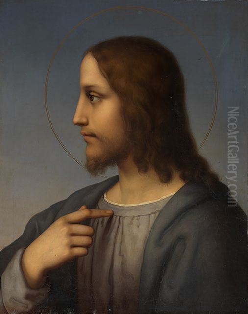 Brustbild Christi im Profil Oil Painting by Marie Ellenrieder