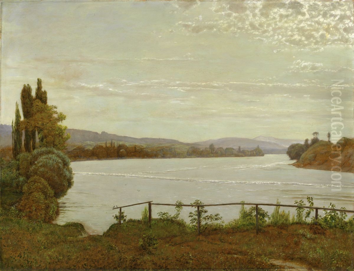 Morgen am Oberrhein bei Sackingen Oil Painting by Hans Thoma