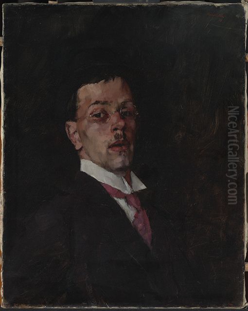 Selbstbildnis Oil Painting by Hans Sutter