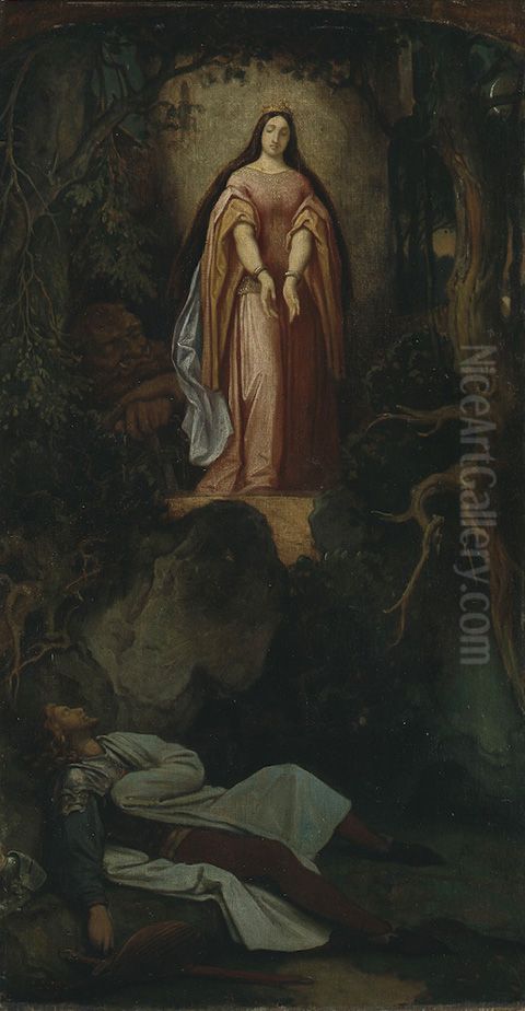 Der Traum des Ritters Oil Painting by Moritz von Schwind