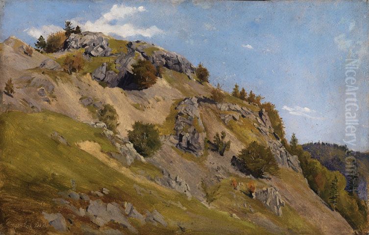 Das Prager Loch bei Bernau Oil Painting by Eugen Bracht