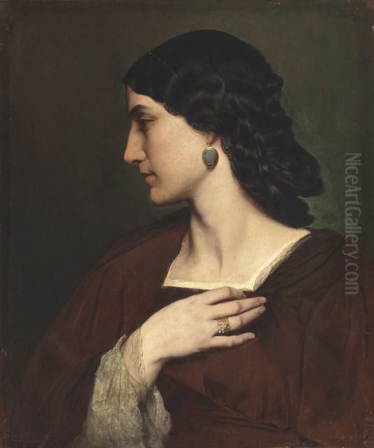 Bildnis der Nanna Risi Oil Painting by Anselm Friedrich Feuerbach