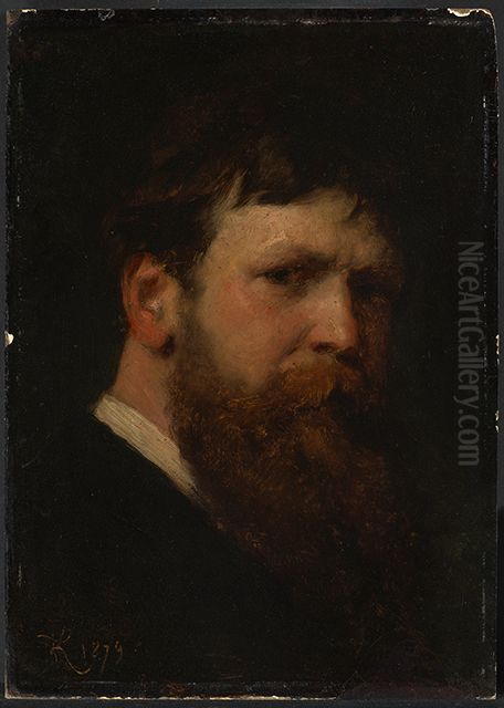 Selbstbildnis Oil Painting by Ferdinand Keller