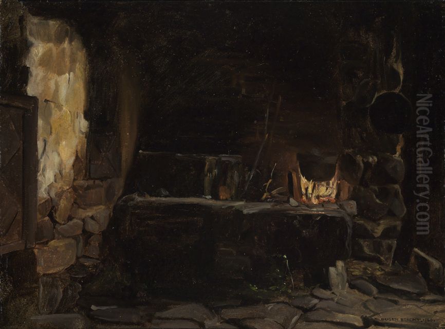 Herd im Thomahaus zu Bernau Oil Painting by Eugen Bracht