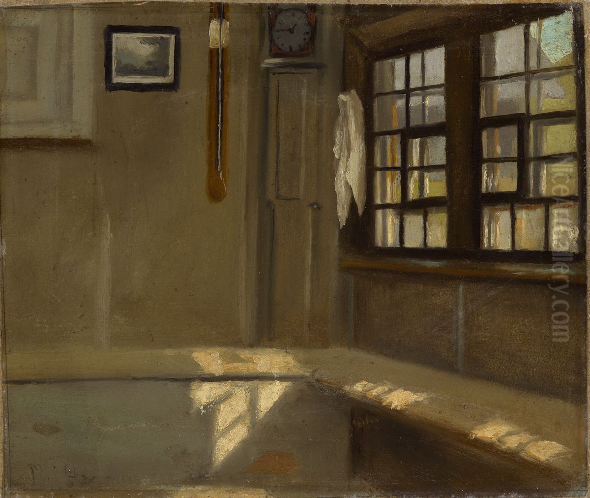 Zimmerecke in Bauernhaus Oil Painting by Hans Thoma