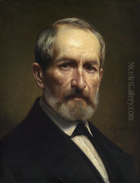 Selbstbildnis Oil Painting by Albert Grafle