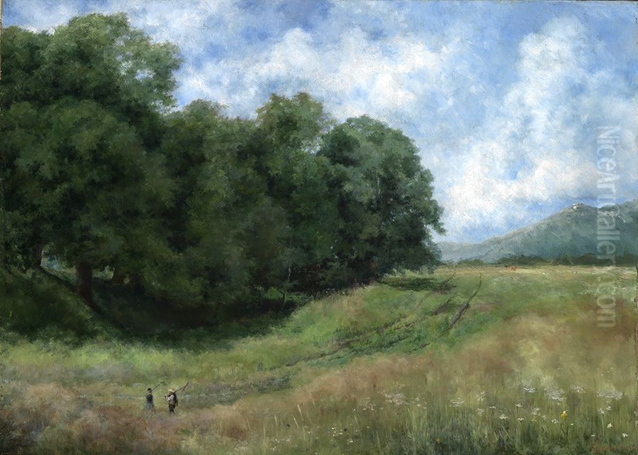 Feldweg bei Kronberg im Taunus Oil Painting by Louis Eysen