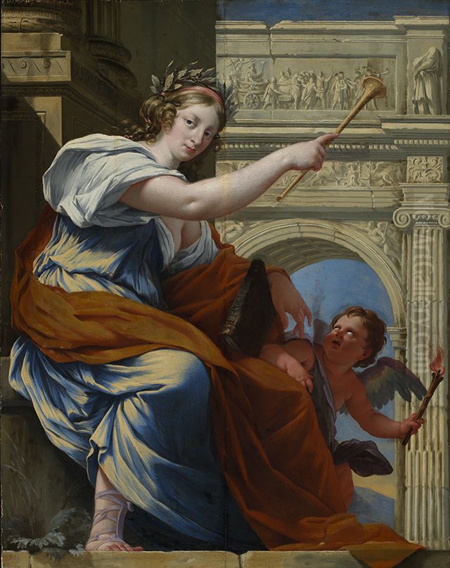 Die Muse Klio Oil Painting by Simon Vouet