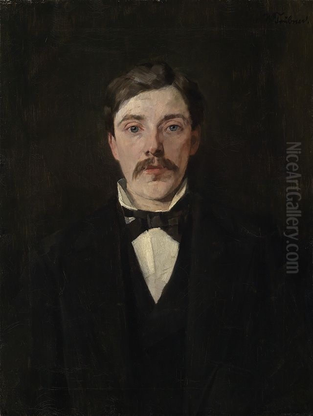 Bildnis Dr. Karl Ignaz Trubner, Bruder des Kunstlers Oil Painting by Wilhelm Heinrich Trutbner