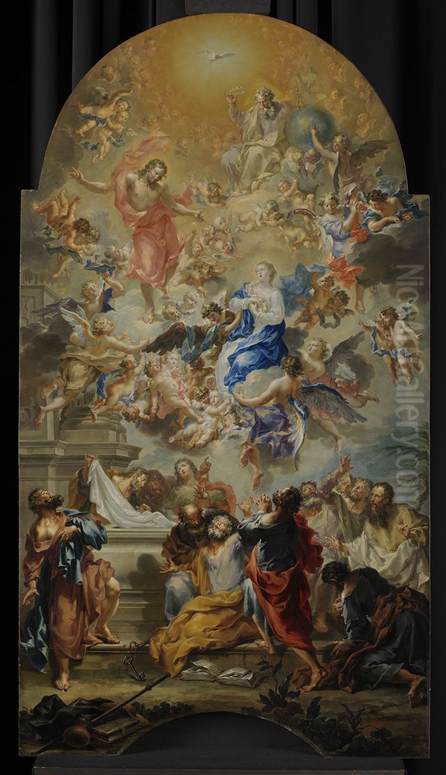 Die Himmelfahrt Mariens Oil Painting by Johann Georg Platzer