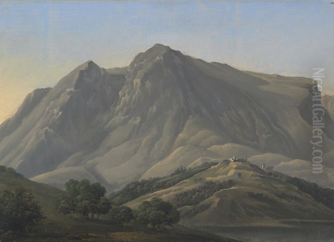 Der Monte Velino in den Abruzzen Oil Painting by Lancelot Theodore Turpin De Crisse