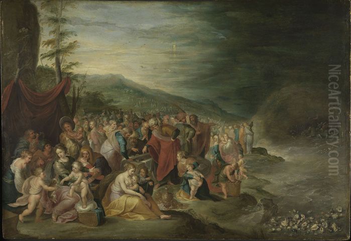 Die Israeliten nach dem Durchzug durch das Rote Meer Oil Painting by Frans Francken I