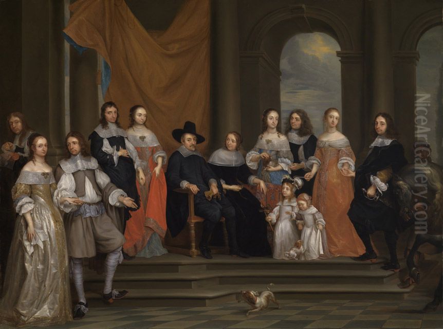 Familienbildnis Oil Painting by Gonzales Coques