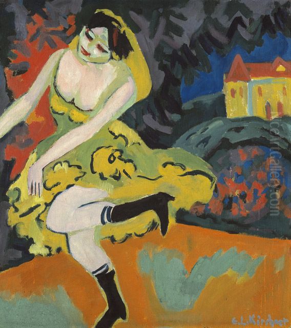 Varietetanzerin Oil Painting by Ernst Ludwig Kirchner