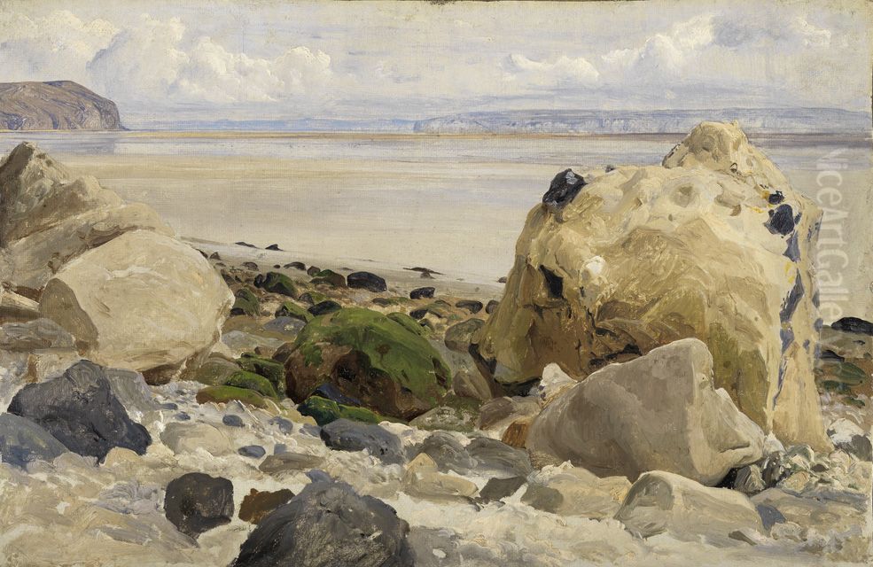 Steiniger Strand Oil Painting by Johann Wilhelm Schirmer