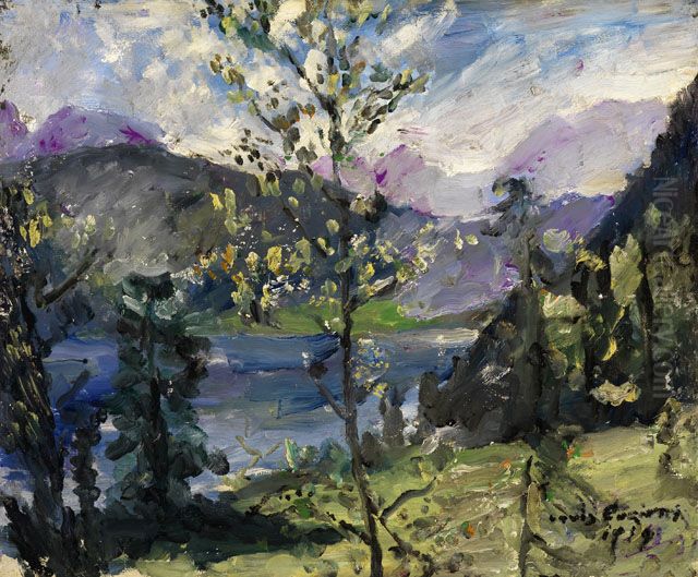 Landschaft am Walchensee Oil Painting by Lovis (Franz Heinrich Louis) Corinth