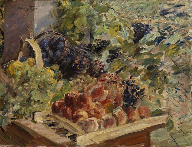 Fruchtestilleben Oil Painting by Max Slevogt