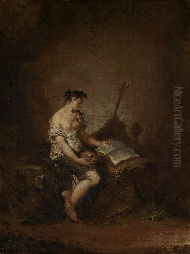 The pentinent Magdalene Oil Painting by Januarius Zick