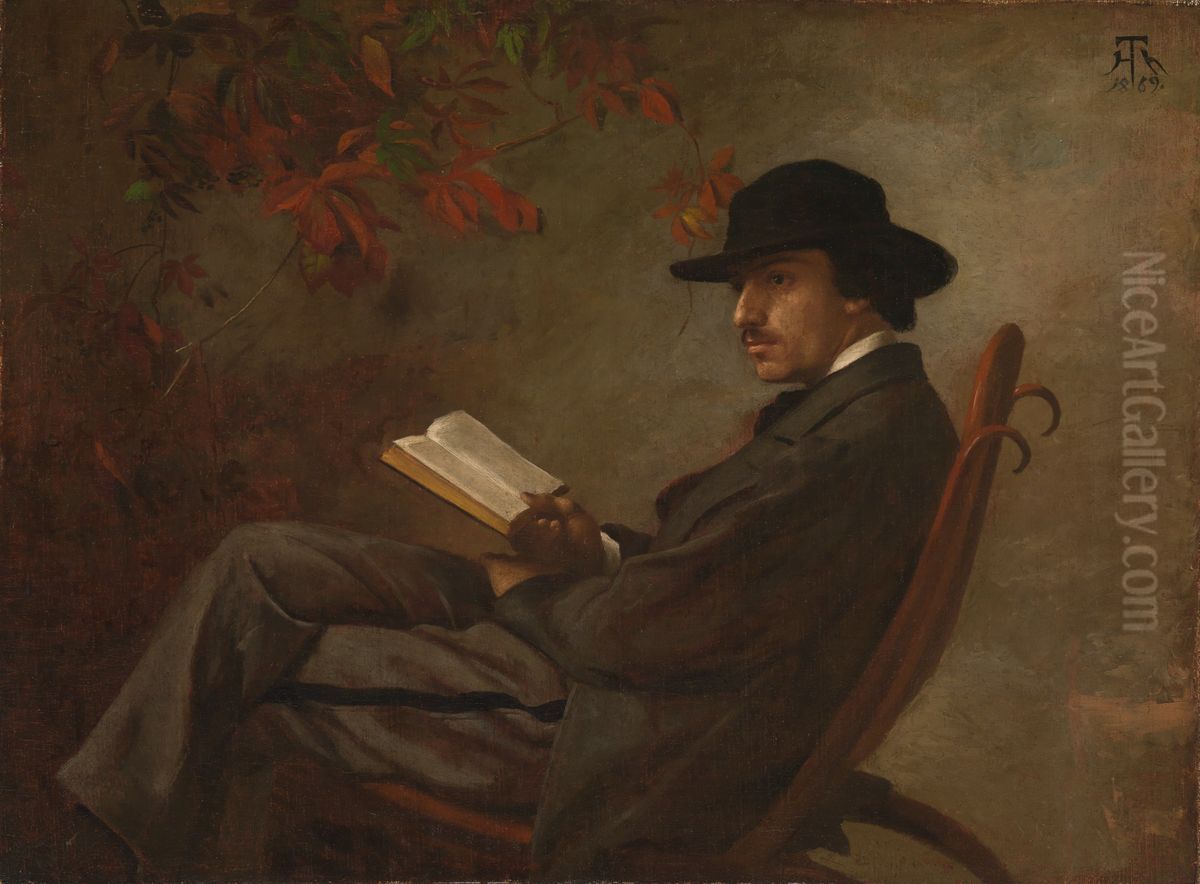 Portrait of the painter Wilhelm Steinhausen Oil Painting by Hans Thoma