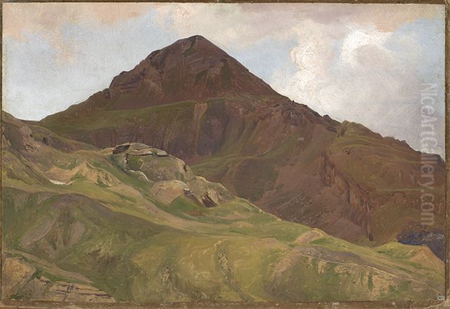 Kahle Hochgebirgslandschaft Oil Painting by Johann Wilhelm Schirmer