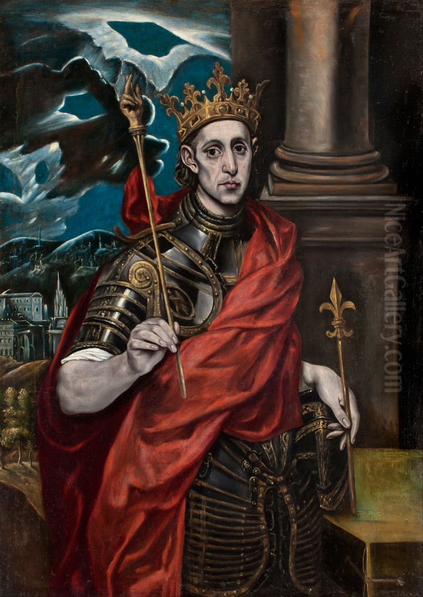 San Luis, rey de Francia Oil Painting by El Greco