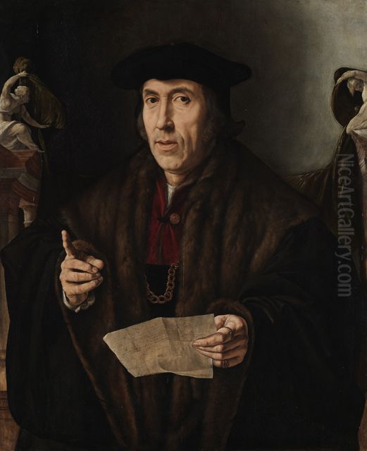 Portrait of a Dignitary Oil Painting by Jan Cornelisz Vermeyen
