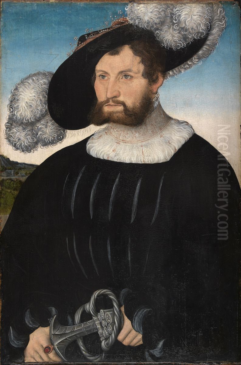 Bildnis des Herrn A. von Rechenberg Oil Painting by Lucas Cranach the Elder