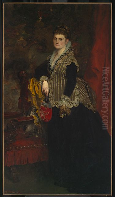 Bildnis Wilhelmine Keller Oil Painting by Ferdinand Keller