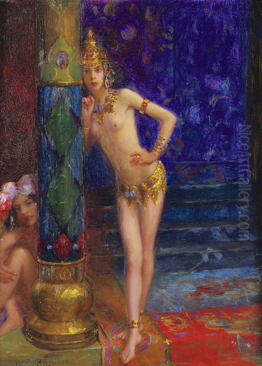Two Dancers Oil Painting by Gaston Bussiere