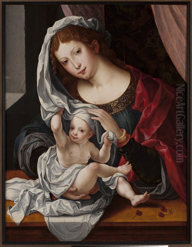 Madonna with Child Jesus Oil Painting by Jan Gossaert