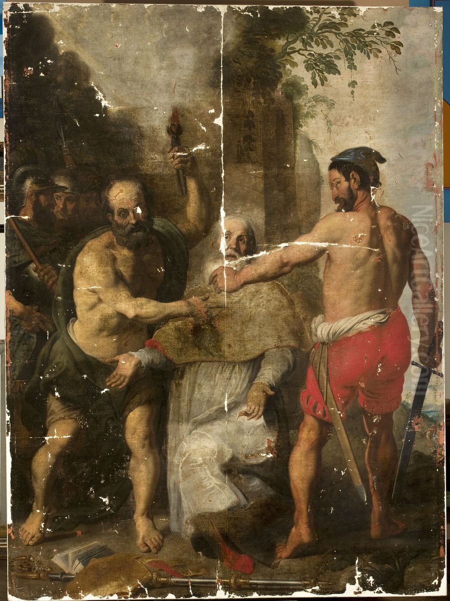 Martyrdom of St. Livinus (without the frame) Oil Painting by Gerard Seghers
