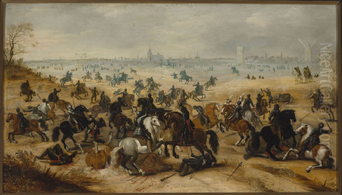 Battle on Vught Heath Oil Painting by Peter Snayers