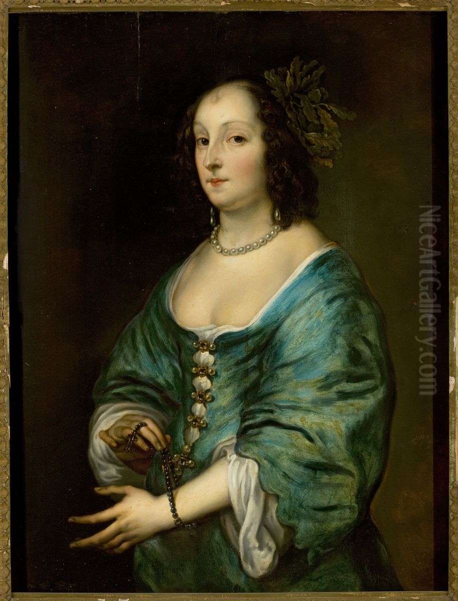 Portrait of Anthony van Dyck's wife Mary Ruthven Oil Painting by Sir Anthony Van Dyck