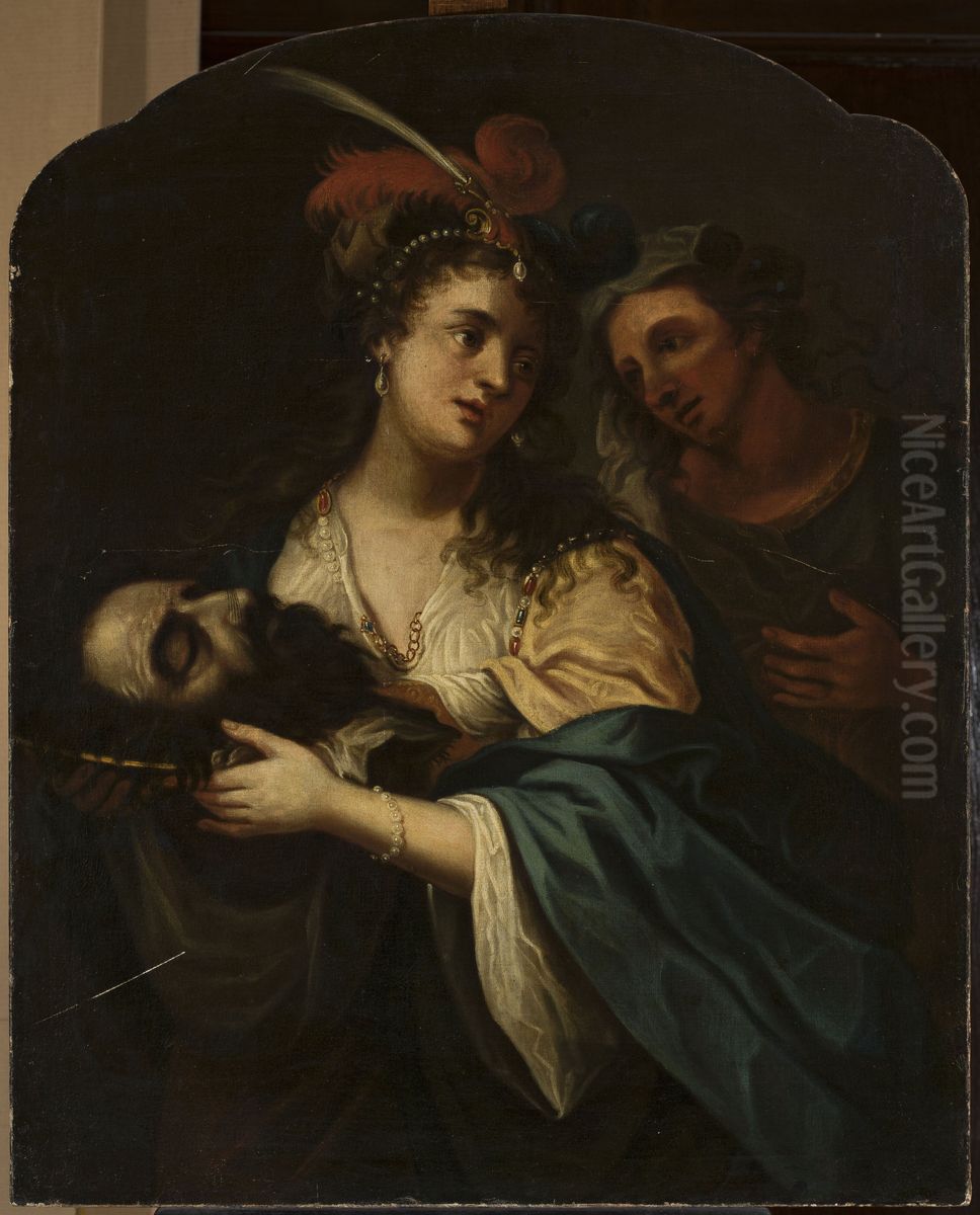 Salome with the head of St. John the Baptist Oil Painting by Ottavio Leoni