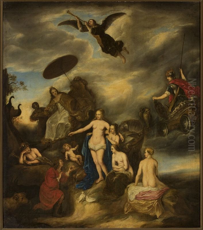 Judgement of Paris Oil Painting by Govert Flinck