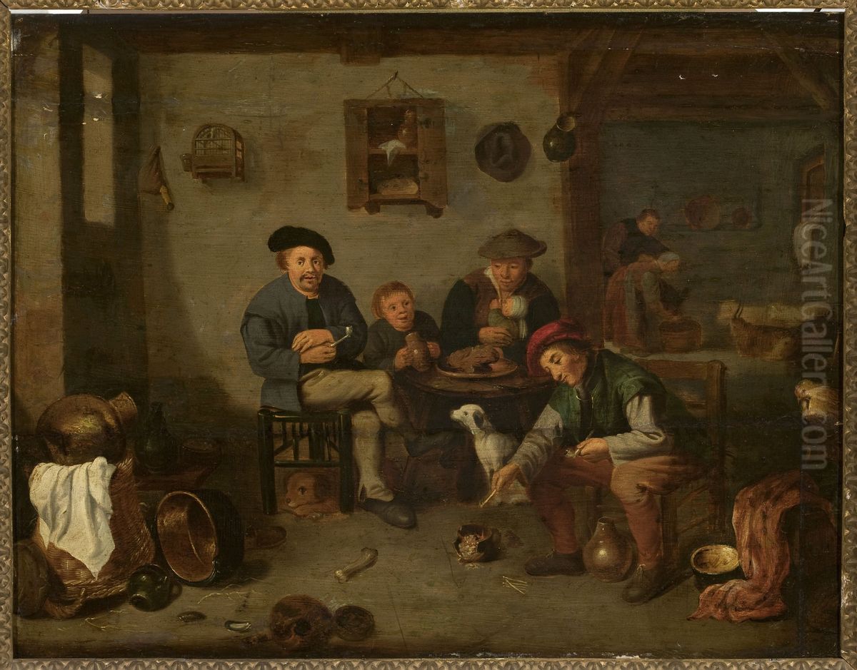 Genre scene in the countryside Oil Painting by David Teniers the Younger
