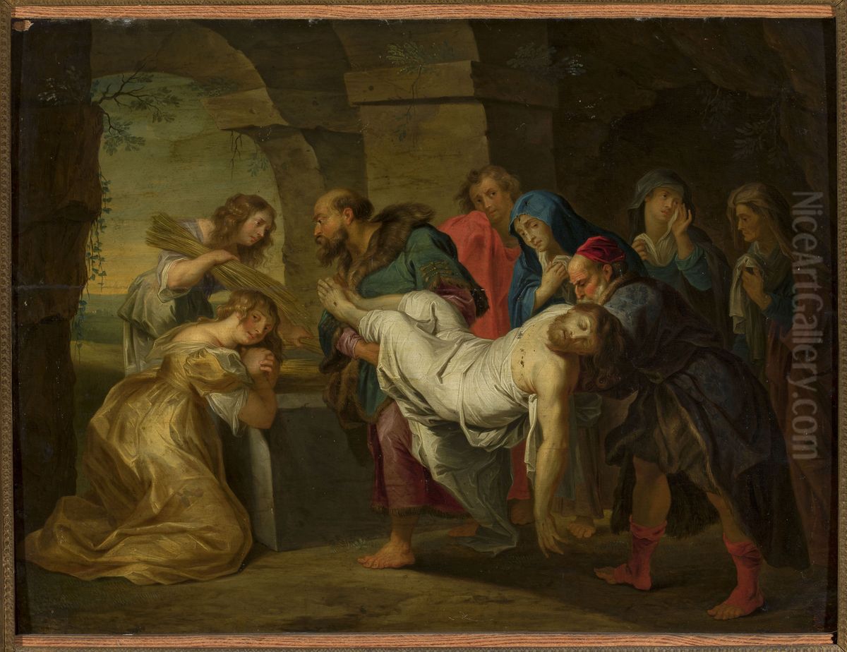 Entombment of Christ Oil Painting by Balthasar Beschey