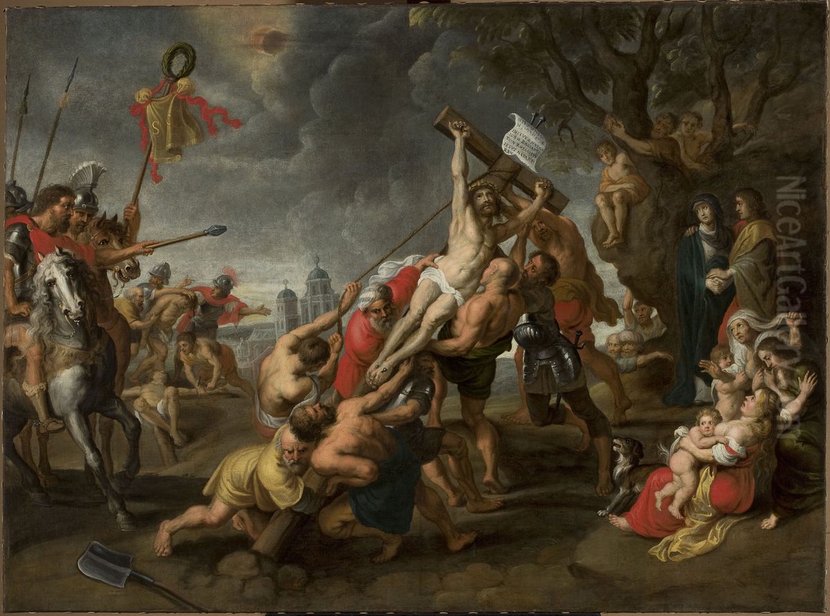 35-38; Mark 15:24-27; Luke 23:33; John 19:18) Oil Painting by (studio of) Rubens, Peter Paul