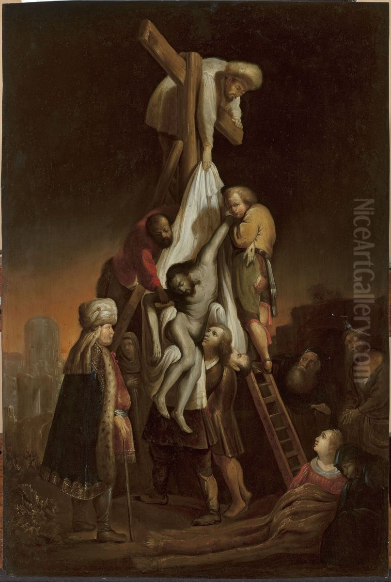 58-59; Mark 15: 45-46; Luke 23:52-53; John 19:38) Oil Painting by Rembrandt