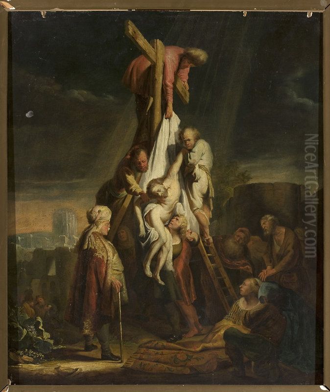 58-59; Mark 15: 45-46; Luke 23:52-53; John 19:38) Oil Painting by Rembrandt