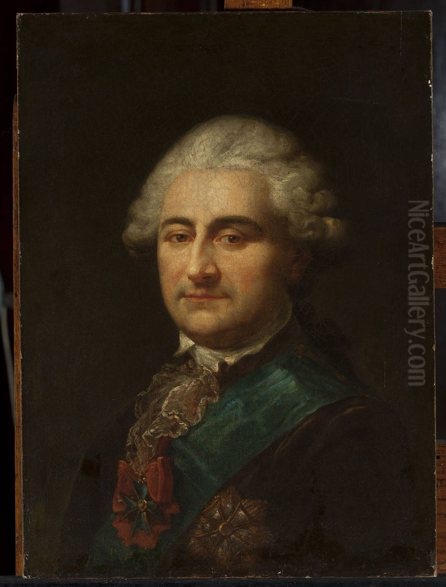 Portrait of Stanislaw August Poniatowski with the Order of the White Eagle Oil Painting by Marcello Bacciarelli