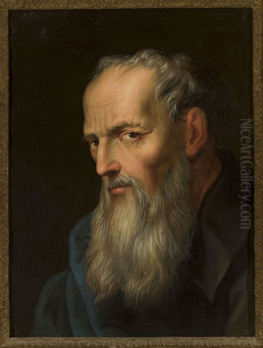Head of an old man (St. Paul?) Oil Painting by Christian Wilhelm Ernst Dietrich