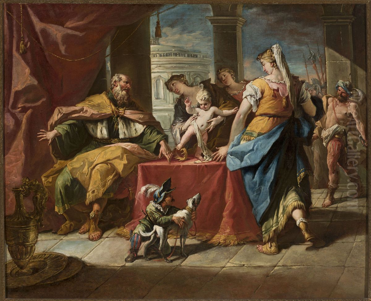 Moses trampling on the Pharaoh's crown Oil Painting by Gaspare Diziani