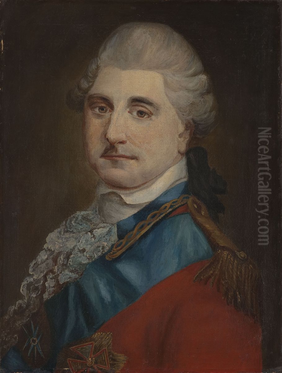 Portrait of Stanislaw August Poniatowski in the uniform of the head of the Corps of Cadets Oil Painting by Marcello Bacciarelli