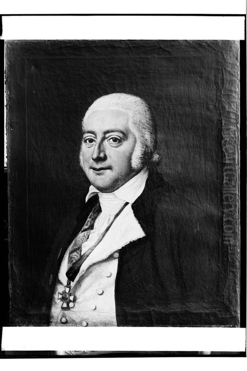 Portrait of a man Oil Painting by Christoph Friedrich Reinhold Lisiewski