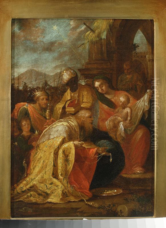Adoration of the Magi Oil Painting by Michal Stachowicz